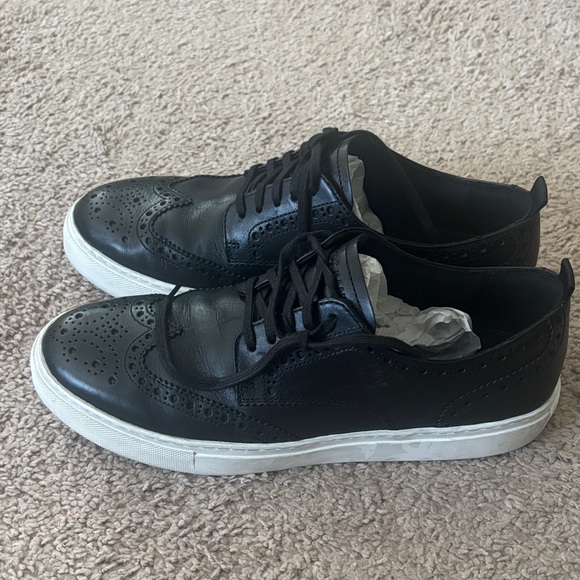 Cole Haan Black Leather Men's Oxford Sneakers - Picture 1 of 5